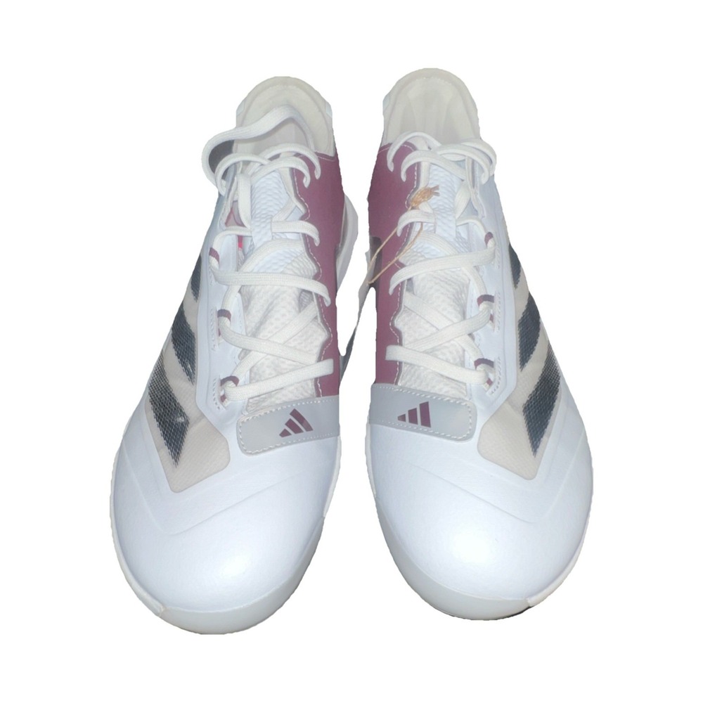 7N19/adidas Adizero Impact White Purple Baseball Cleats US Size 15 Medium D M